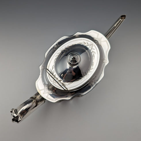 Circa 1880 British antique silver plate teapot Thomas Prime